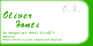 oliver honti business card